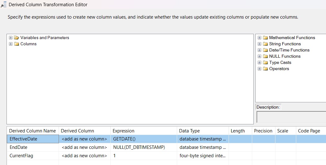 New Records Derived Column
